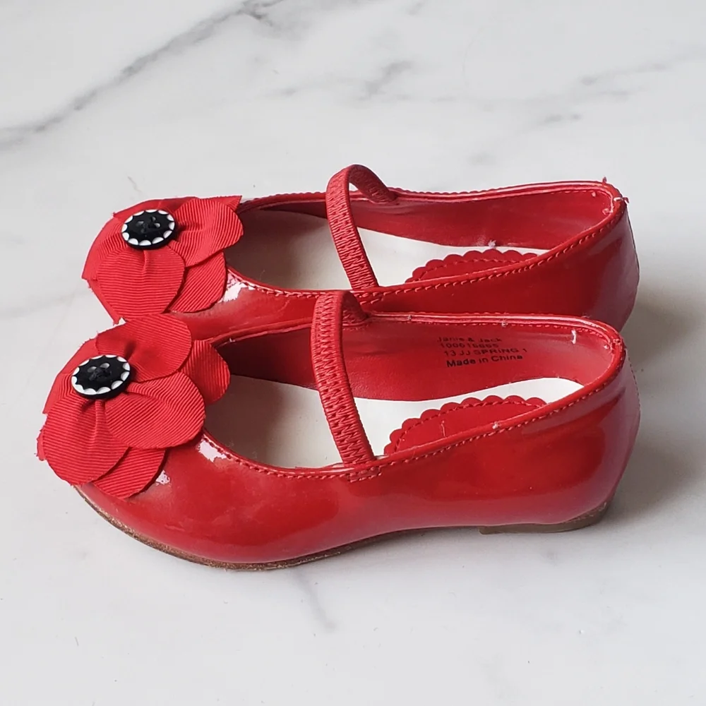 Janie and Jack Size 5 Toddler Poppy Leather Shoe